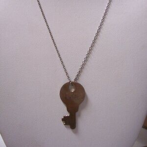 The Giving Key Necklace - LOVE Key  17in chain